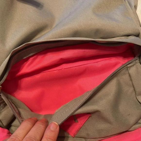 Jansport Pink Gray Backpack Padded Straps Compartments Back to School Storage - Picture 8 of 9